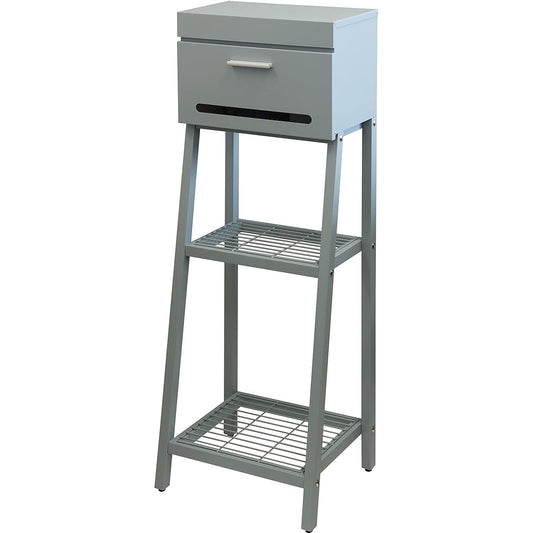 MOJYU Stand Post Orla Blue Gray SDM-044 Post Mail Box Stylish Mailbox Delivery Box Scandinavian Style with Lock Freestanding Stand High Type Entrance Home Use