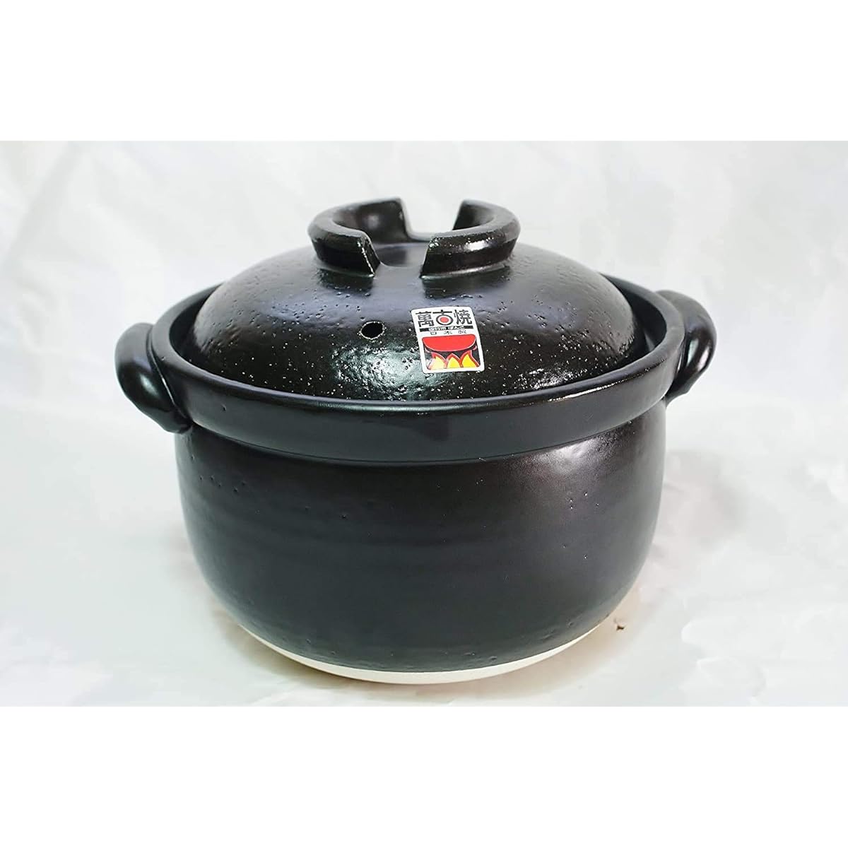 Fluffy rice pot, double lid, 3 cups, Banko ware, Banko ware clay pot, pottery, made in Japan