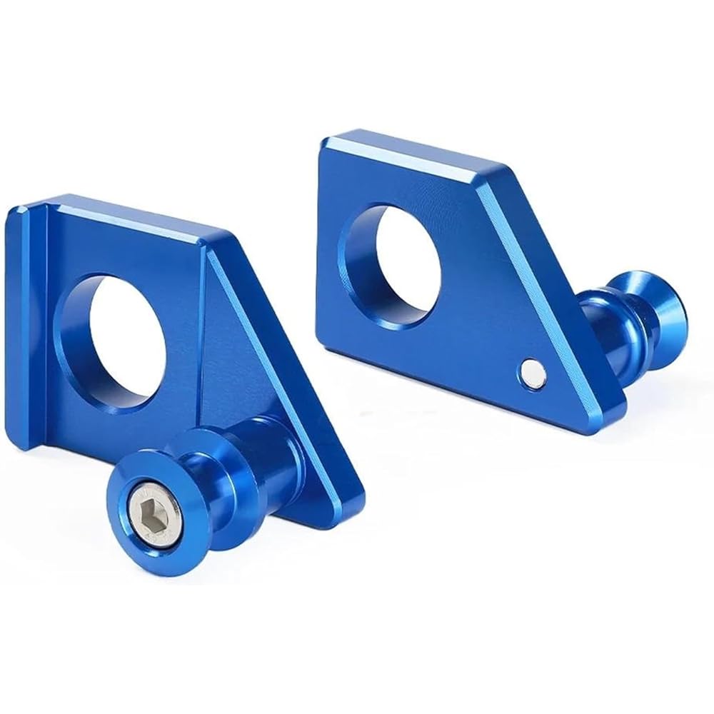Stand Screw Slider Swing Arm Spool Slider Bracket Motorcycle Chain Adjuster Adjuster Slider Suitable for Yamaha YZFR1M 2015-2020 (Color: Blue)