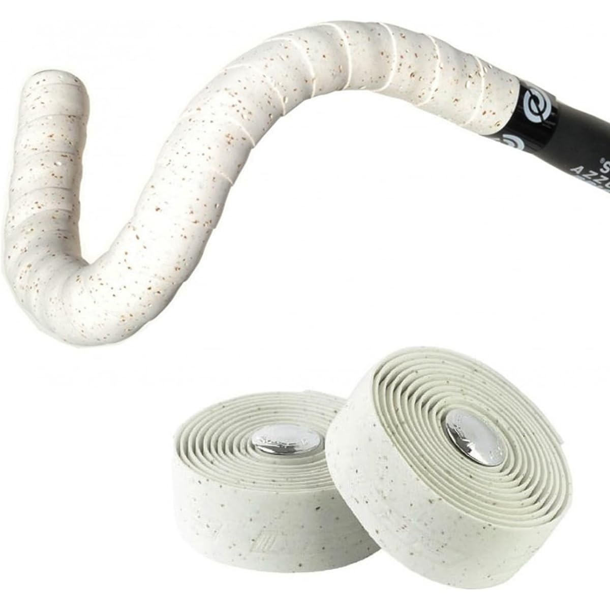 [Genuine Product] BIKERIBBON Cork Gel Gel Padded Bar Tape White Dimensions: 190x3cm Thickness: (Side) 0.5mm (Center) 3.5mm