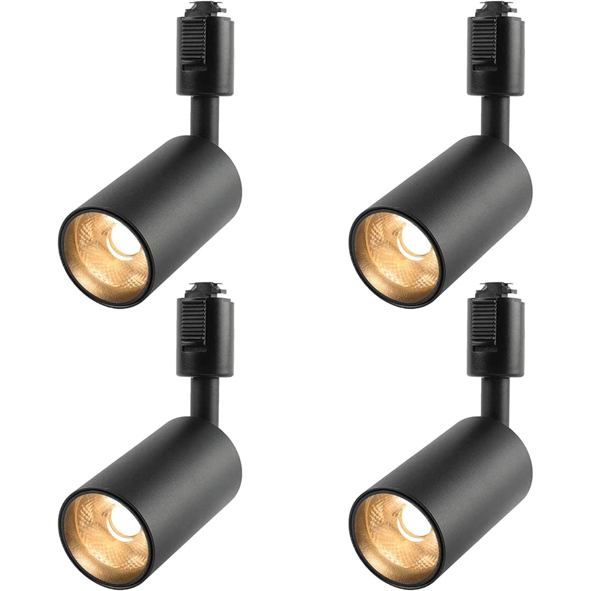 Joint Lighting, Set of 4, Spot Light for Duct Rail, LED Integrated Lighting, 60W Equivalent, 850lm, Bulb Color, GT-GD-10WW-B-4B, Black, Spotlight, Lighting Rail, Lighting Rail, Fixture, Ceiling,