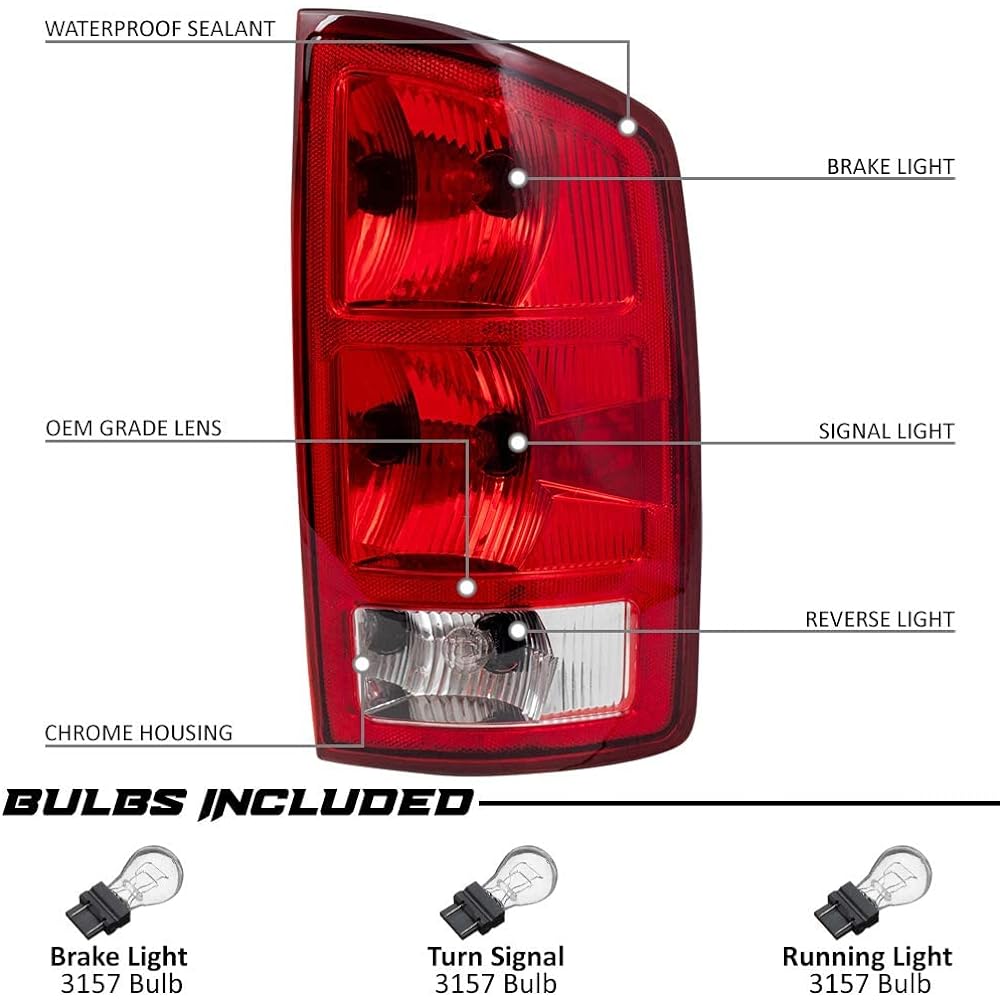 Pickup track tail light lamp (with circuit board bulb socket) Tail light tail lamp right passenger seat side (2002 02 03 03 2005 05 2006 06)