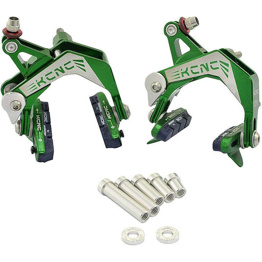 KCNC CB9 Road Caliper Brake Set (Front and Rear) Designed For Road Bike Wide Wheel Rim, Green, SK2146