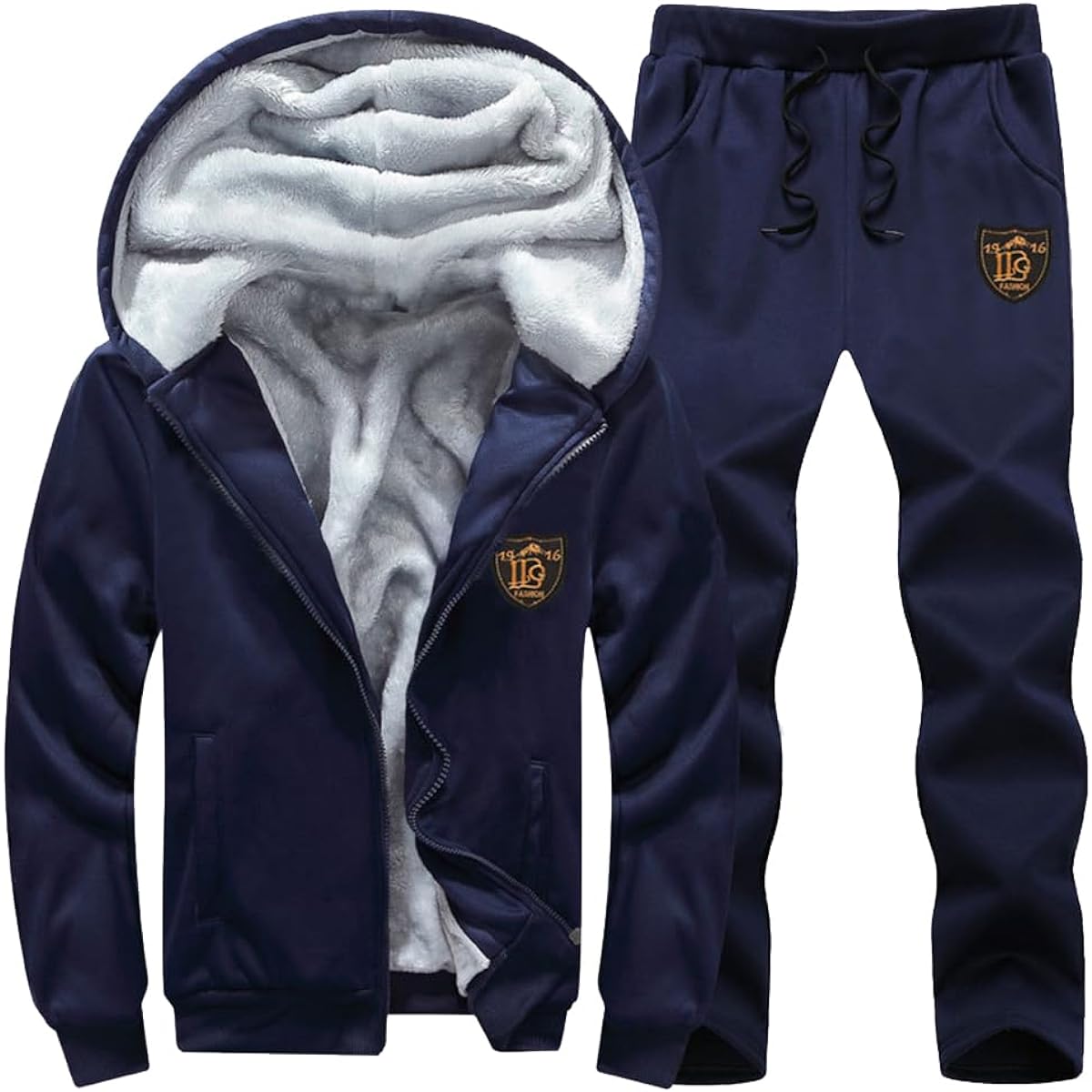 [H.U.A] Men's Sweat Top and Bottom, Stylish Jersey, Top and Bottom Set, Warm, Autumn/Winter, Loungewear, Parka, Hood, Sweatshirt, Outerwear, 3 Colors, M-2XL