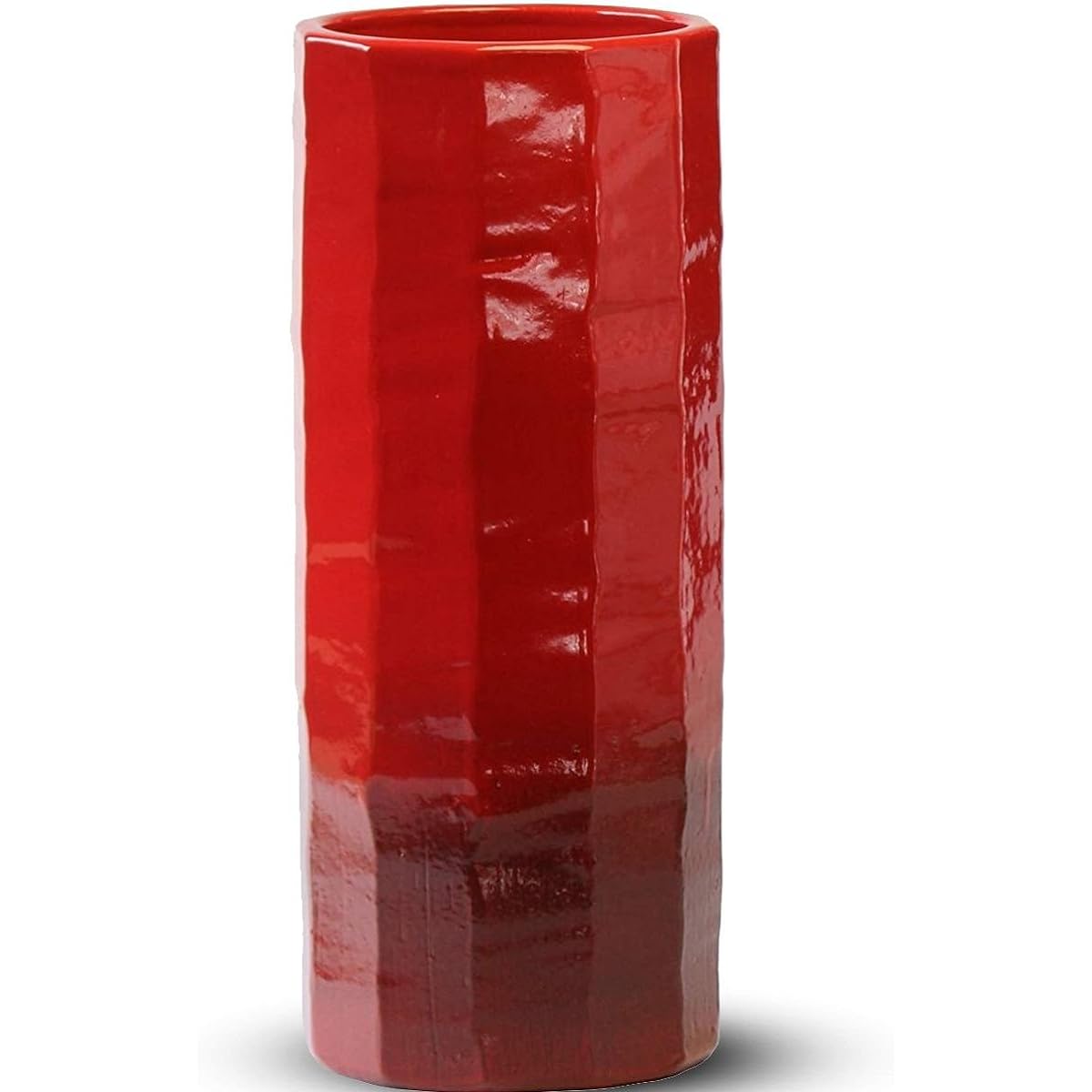 CtoC JAPAN Select Shigaraki Ware Umbrella Stand M269RD Pottery Width 17cm x Depth 17cm x Height 45cm Red Glaze Umbrella Stand Stylish Pottery 4510542202306
