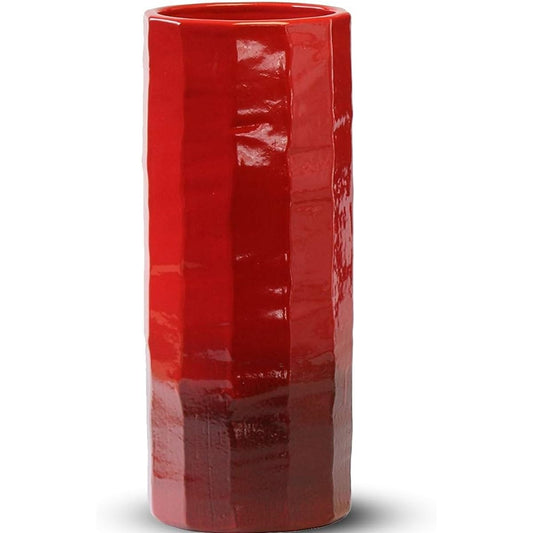 CtoC JAPAN Select Shigaraki Ware Umbrella Stand M269RD Pottery Width 17cm x Depth 17cm x Height 45cm Red Glaze Umbrella Stand Stylish Pottery 4510542202306