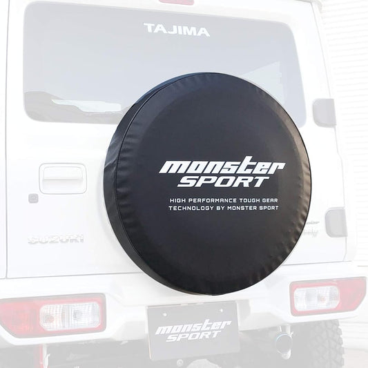 MONSTER SPORT Spare Tire Cover MS Logo Designed for Car Models Jimny [JB64W] Tire Cover for Spare Tire Waterproof Dustproof Deterioration Prevention Storage Storage 771120-5500M