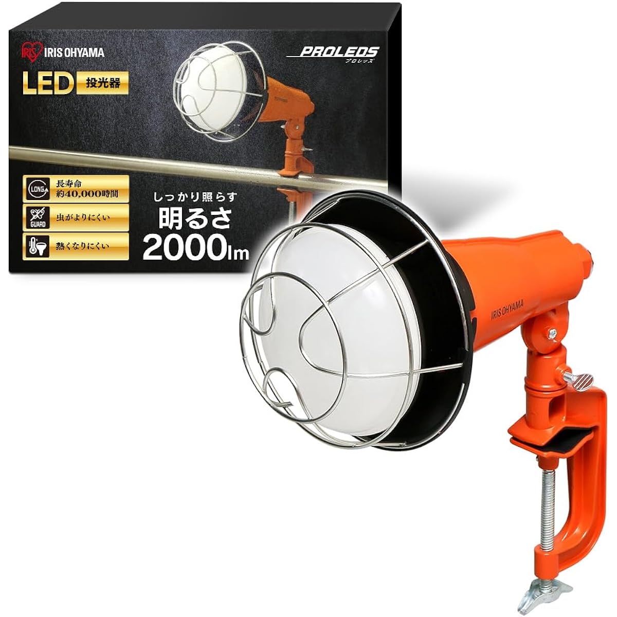 Iris Ohyama LED work light floodlight work light rainproof indoor/outdoor use 2000lm LWT-2000CK