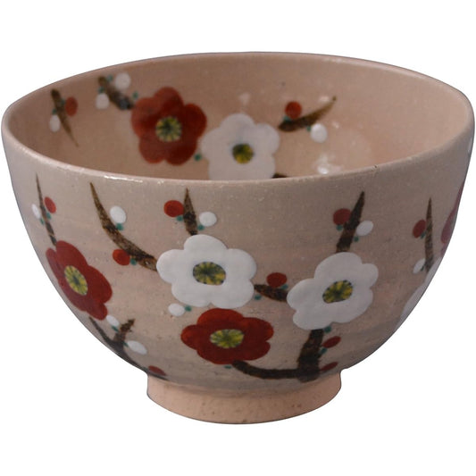 Maeken Kyo ware Kiyomizu ware Hokuya kiln Matcha bowl Plum K3-1