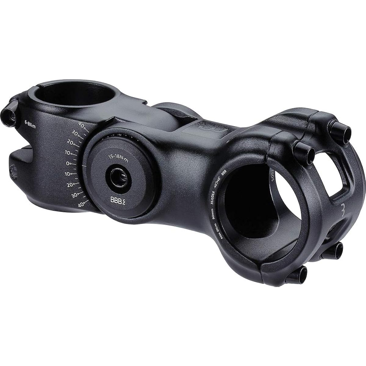 BBB Stem Hi-Six BHS-30 ±40°/35mm Black Angle adjustable ±40°