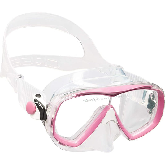 Cressi Snorkeling Mask [ESTELLA] Single Lens Tempered Glass Lens High Quality Silicone 4 Colors [Genuine Product]