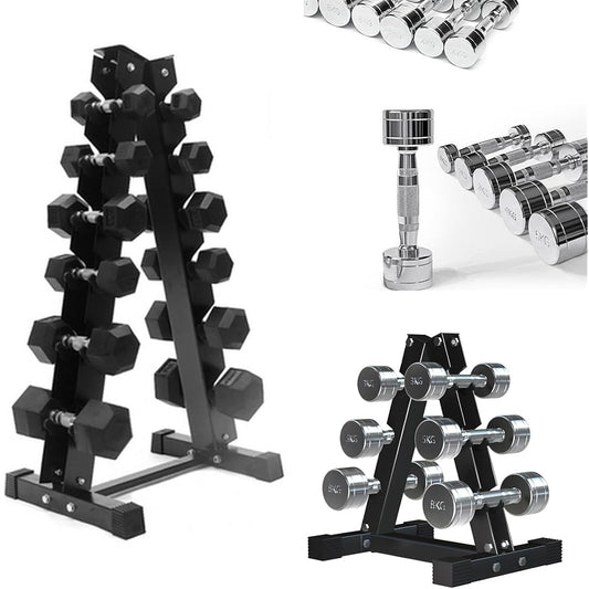 Frame Dumbbell Rack Up to 12 Dumbbell Stand Load Capacity 105kg Compact Stand Rack Holder Storage