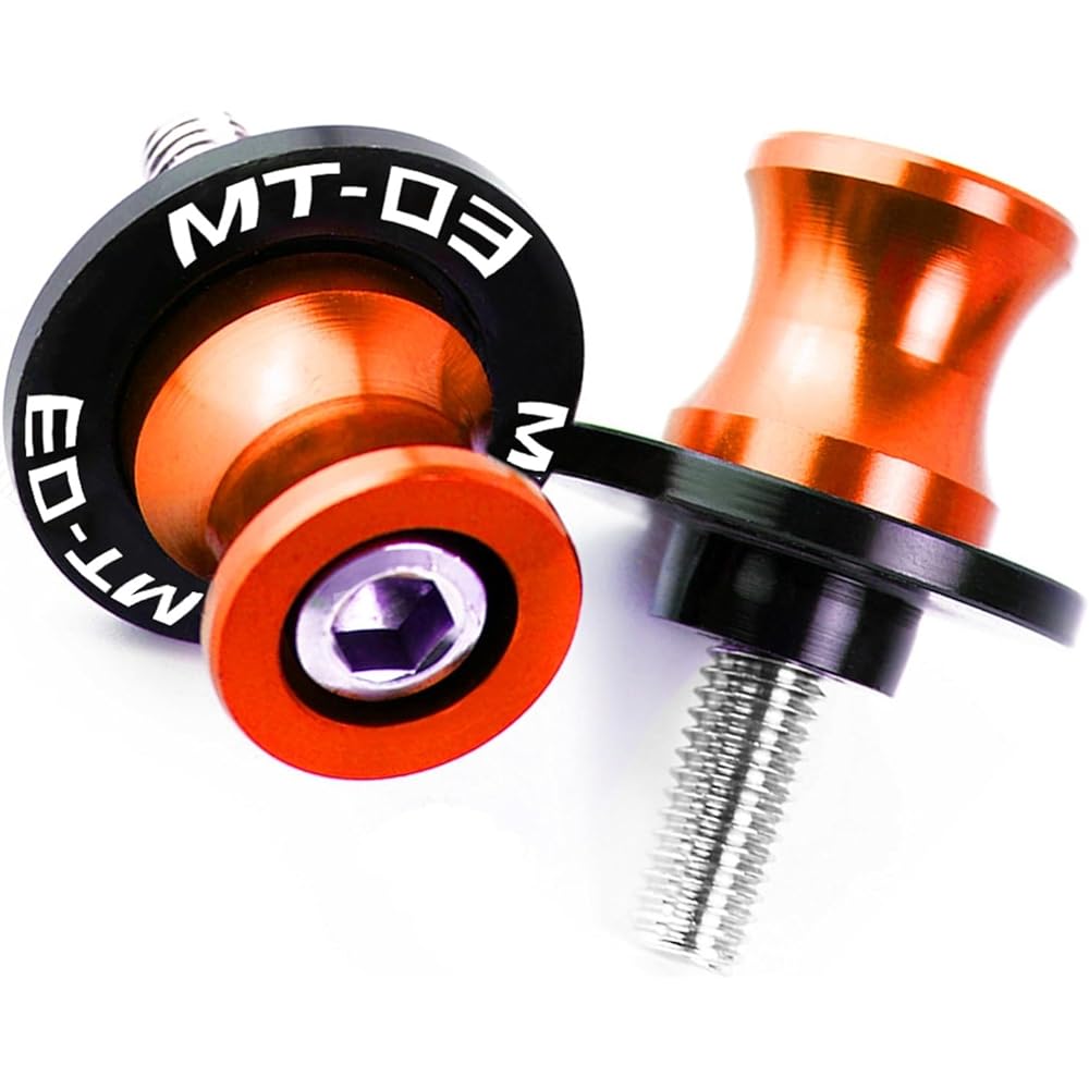Motorcycle Swing Arm Spool Slider FOR Y-a-ma-h-a MT-03 MT03 MT 03 2006-2015 2016 2007 2008 6mm Motorcycle Swing Arm Slider Spool Paddock Stand Bobbin Swing Arm (Color: D)