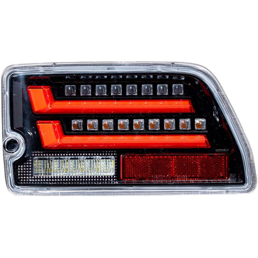 Atley Hijet Cargo Deck Van, S700 Series, Full LED Tail Lamp, Sequential, Flowing Turn Signal, INTEC Intec, Security Standards Compliant, E-Mark Acquired (Clear Lens/Gloss Black)