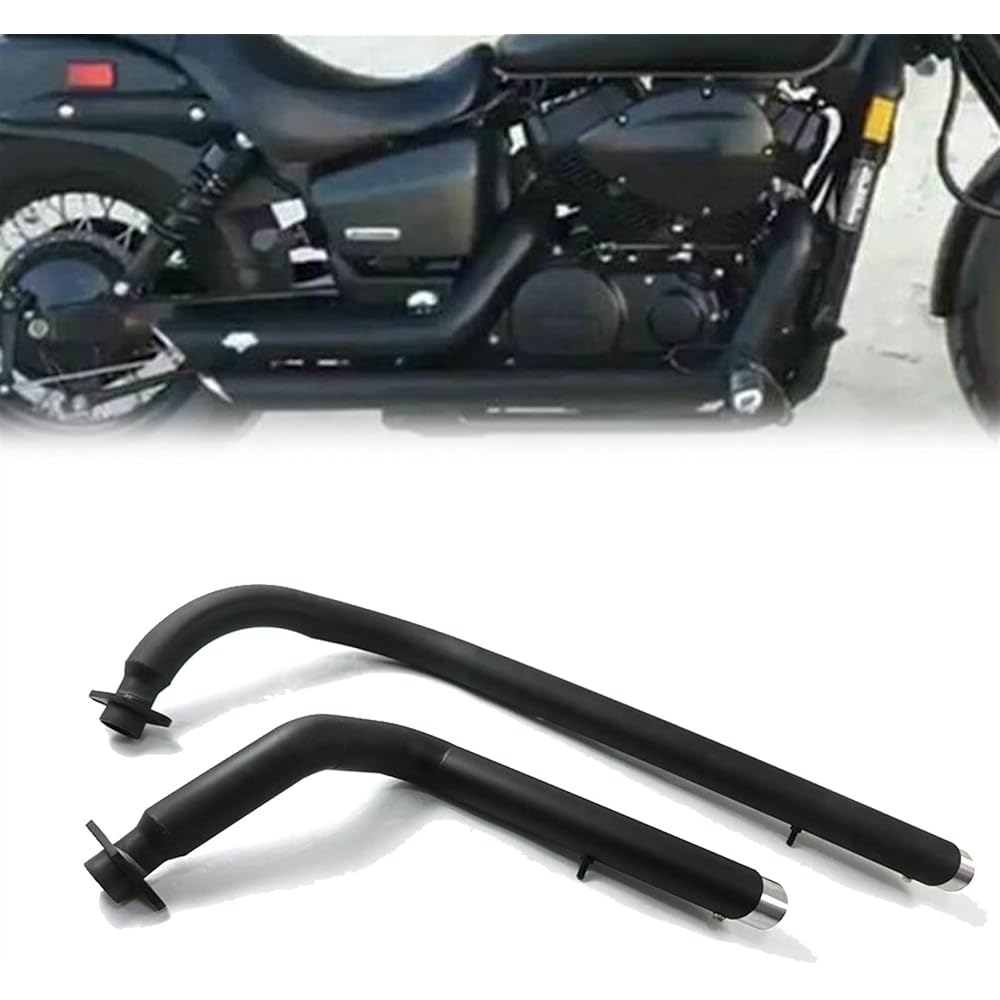 Honda Shadow VT750 VT400 Spirit 750 Phantom 750 Aero 750 VT750C VT750 C2 VT750C2B VT750DC Exhaust Pipe Muffler Silencer Accessory (Color: Black)