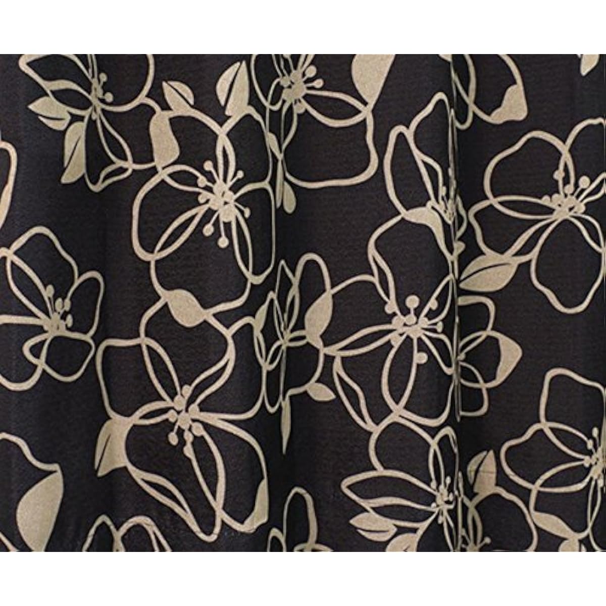 Arie Blackout Shape Memory Curtains Darryl Set of 2 100 x 225cm Black