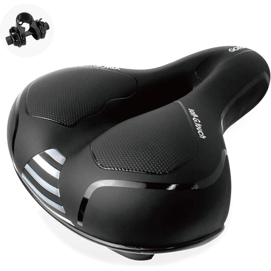 GORIX GX-C118 Super thick saddle, black, perforated, memory foam, no butt pain, soft cushion