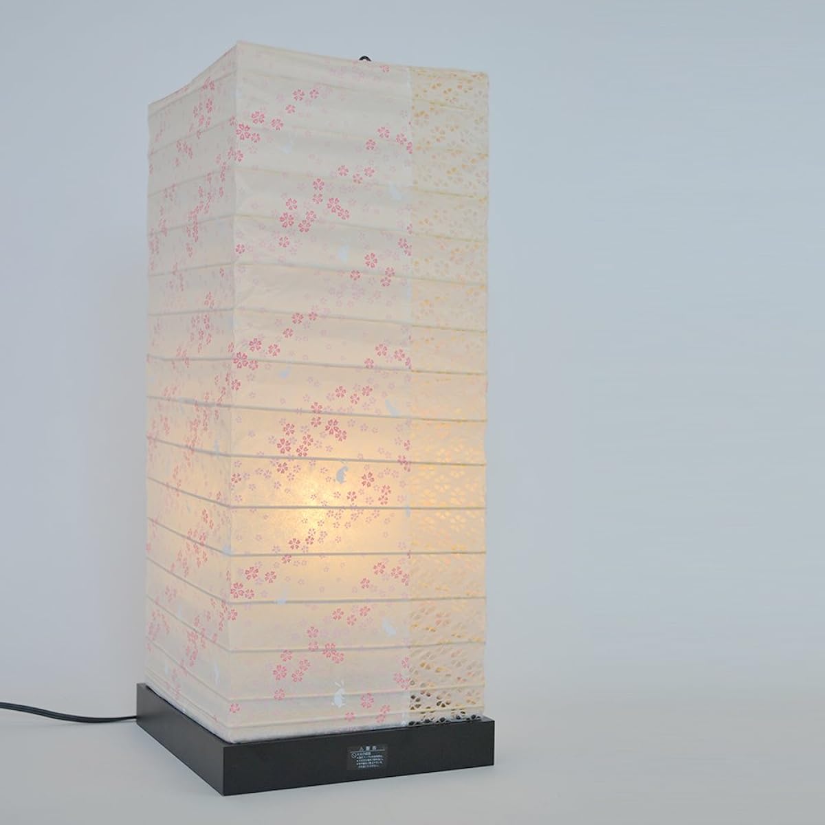 Colorful Design Japanese Lighting Japanese Paper Lighting Floor Standing Light [incandescent bulb included] SS-3082 Flower Rabbit Pink x Koume White Made in Japan Japanese Style Lighting SS-3082