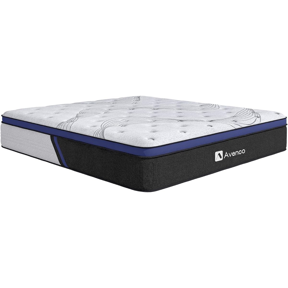 Avenco Mattress Single, Extra Thick 25cm, High Resilience, Pocket Coil Mattress, 364 High Density Coils, Single Mattress, Soft, Bed Mattress, Made of Urethane, Body Pressure Dispersion, Ventilation, Mildew Resistant, 97cm x 195cm x 25cm