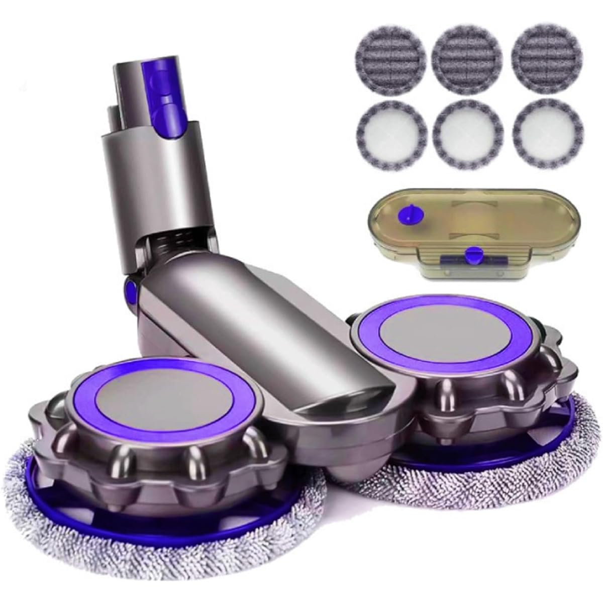 lamey Dyson Electric Mop Head Rotating Mop Cleaner Head [2023 Upgraded Version] Rotating Mop Cleaner Head for Dyson V10sim/V12slim Floor Cleaning Floor Mopping Wet Mopping Polishing Waxing Self-Propelled Dyson Head Replacement Parts Wet and Dry 5 in 1 Fu