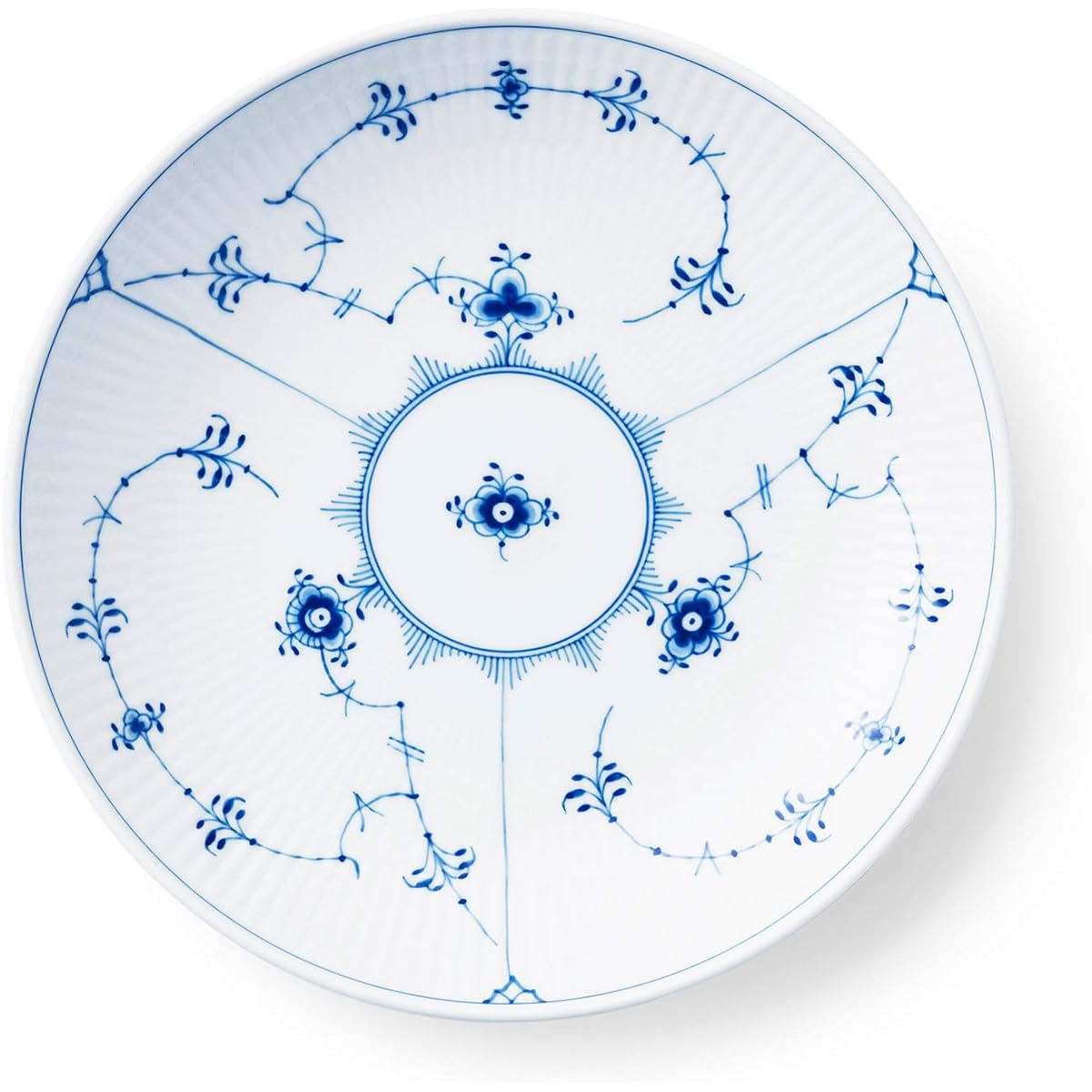 [Regular Imported Product] Royal Copenhagen Blue Fluted Plain Deep Plate Dish 20cm Wedding Gift Present 1016776
