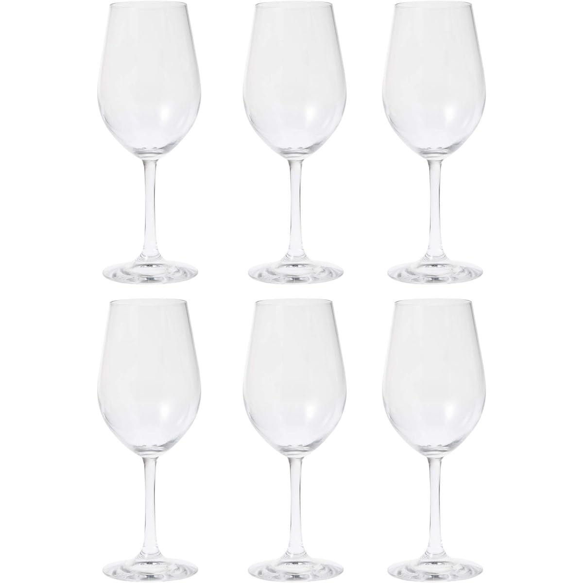Toyo Sasaki Glass Wine Glass, Reception Wine, 445ml, 6 Pieces, Physically Strengthened Mouth Glass, Compatible with Red and White, Unbreakable, Made in Japan, Dishwasher Safe, Stylish, 30K35HS