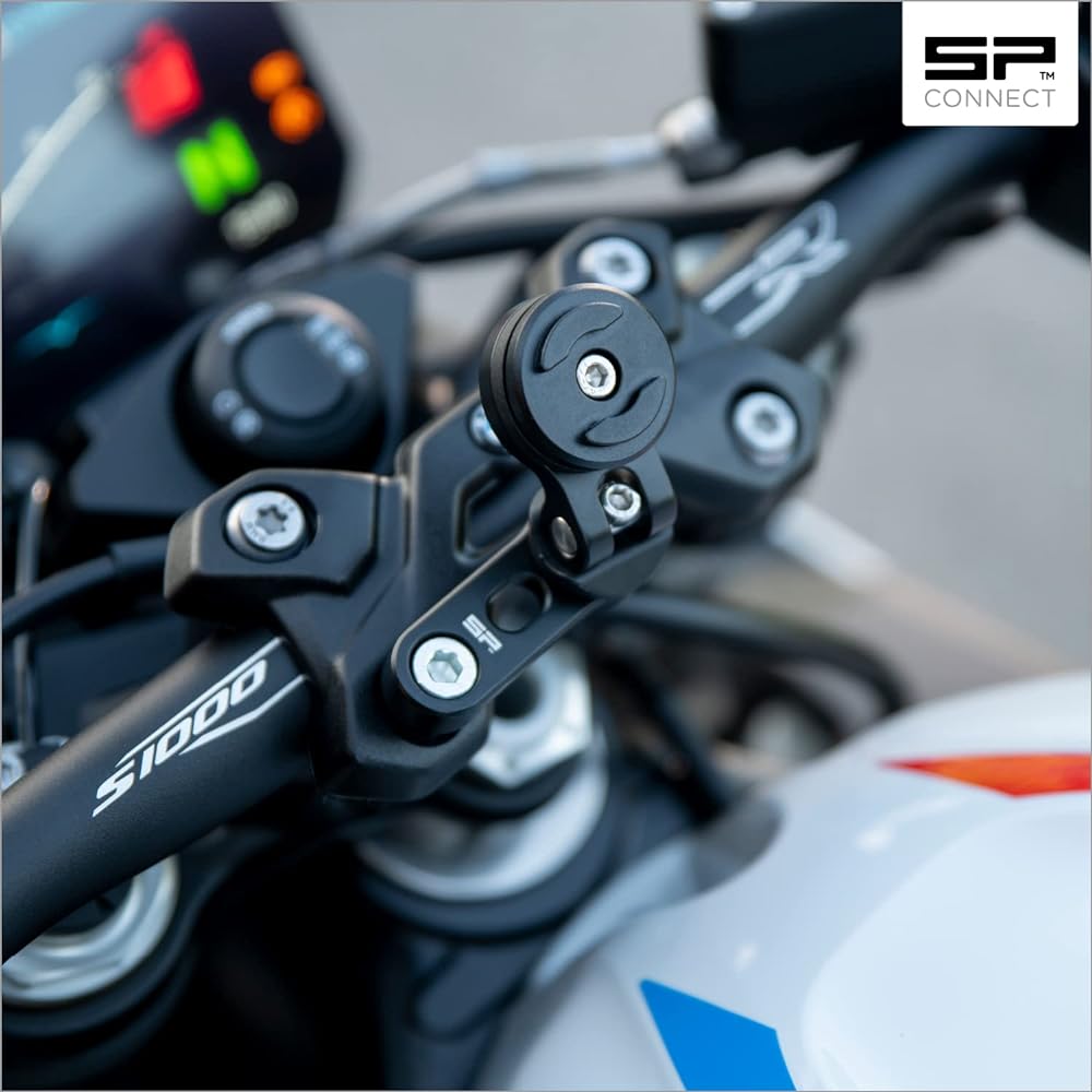 SP Connect Daytona Motorcycle Smartphone Holder 53232 Bar Clamp Mount Pro 17077