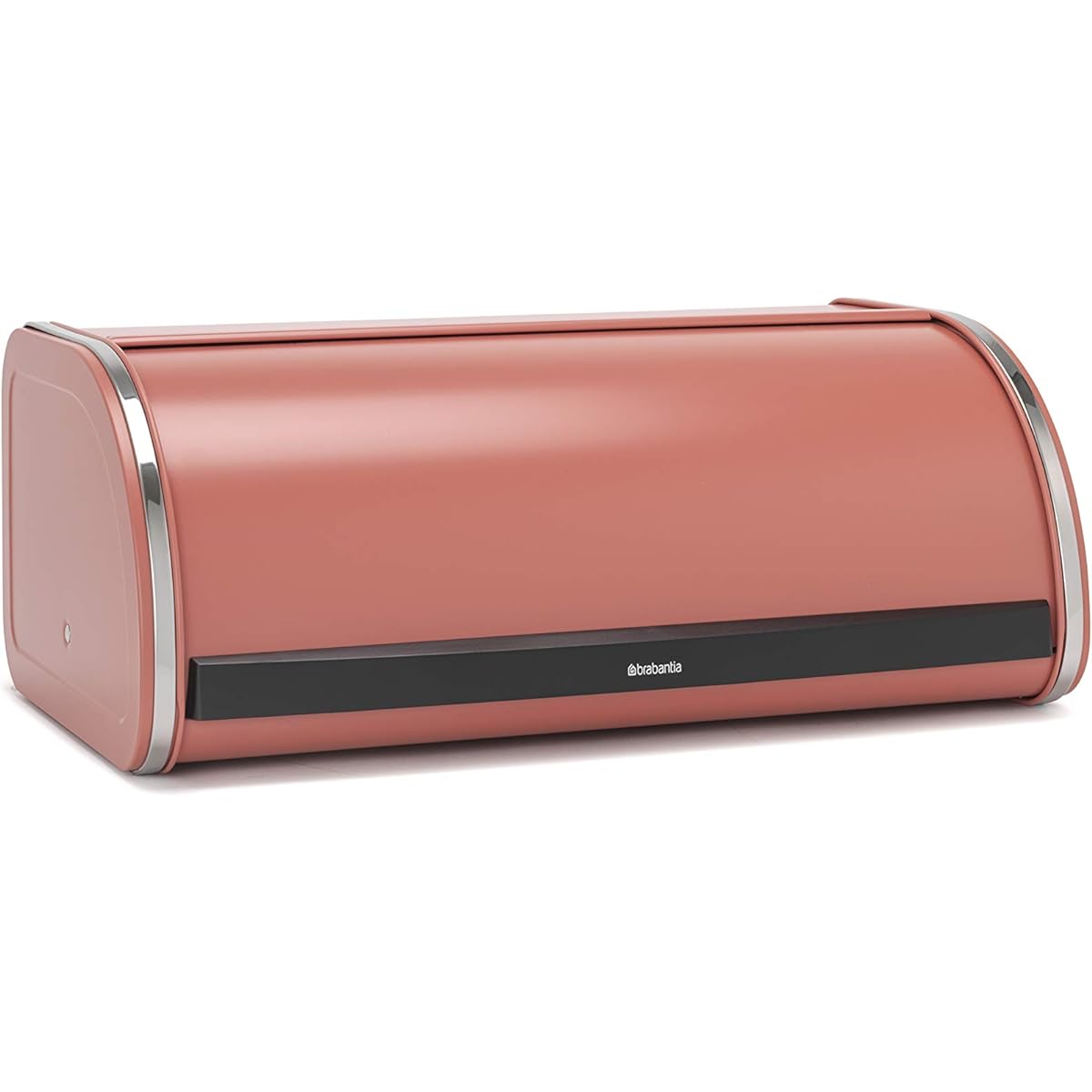 Brabantia Bread Bin Roll Top Storage for Bread, Condiments, and Snacks Made in Belgium Terracotta Pink 304781