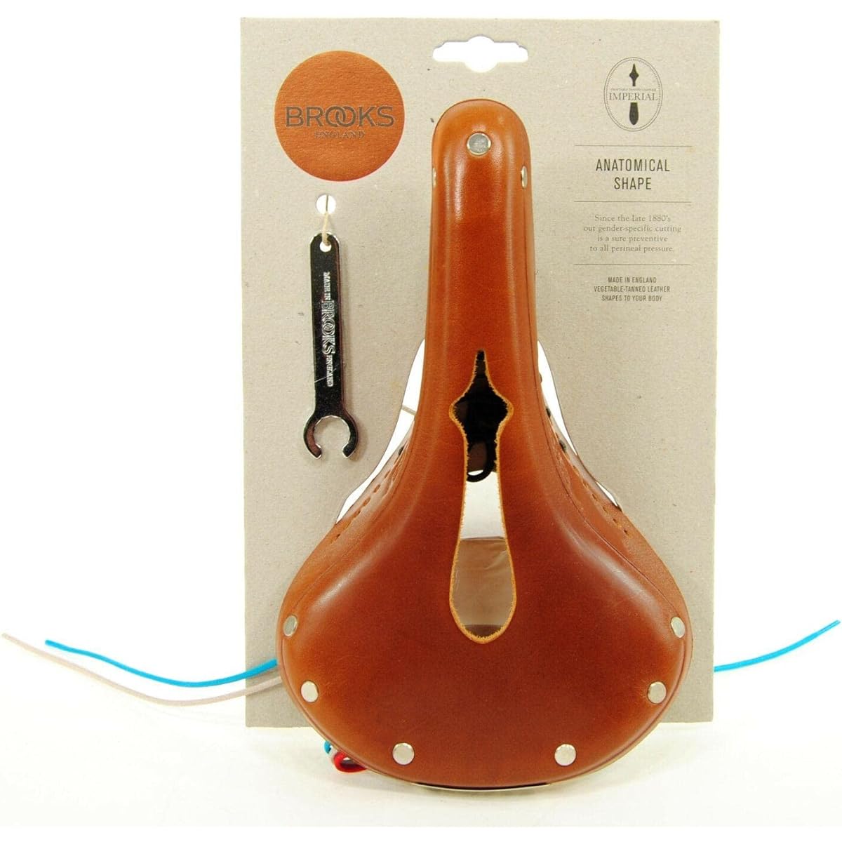 BROOKS Leather saddle Traditional classic model with perforated holes B17 IMPERIAL CHROME HONEY