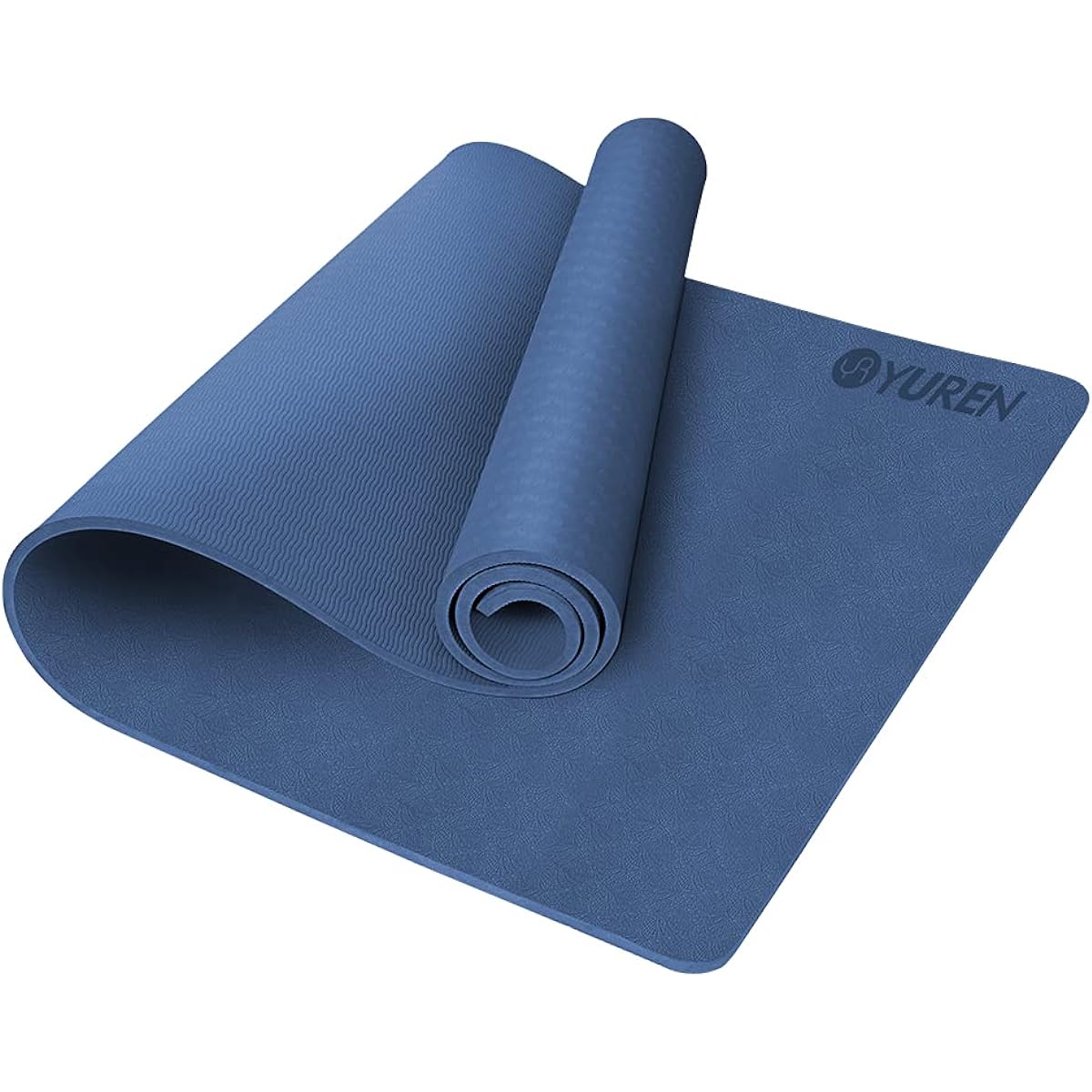 YUREN Yoga Mat Thick 10mm Wide 90cm x 195cm TPE Material Exercise Training Mat Yoga Mat Anti-Slip Durable Non-toxic Storage Bag with Storage Band