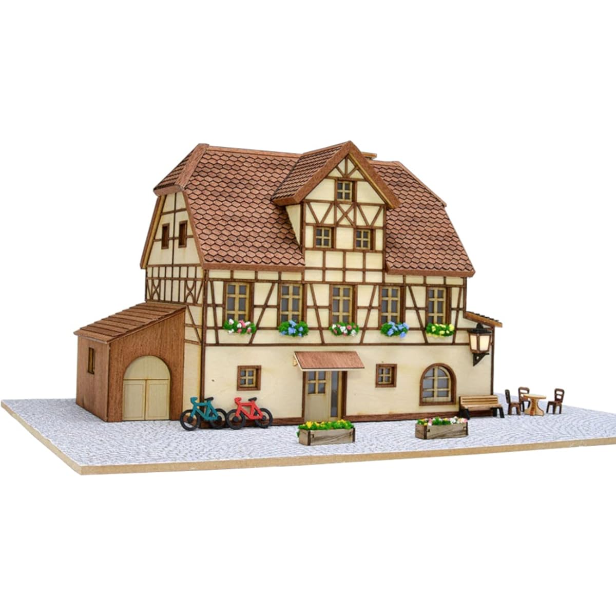 Woody Joe 1/87 European Cityscape Series Germany Wooden Model Assembly Kit