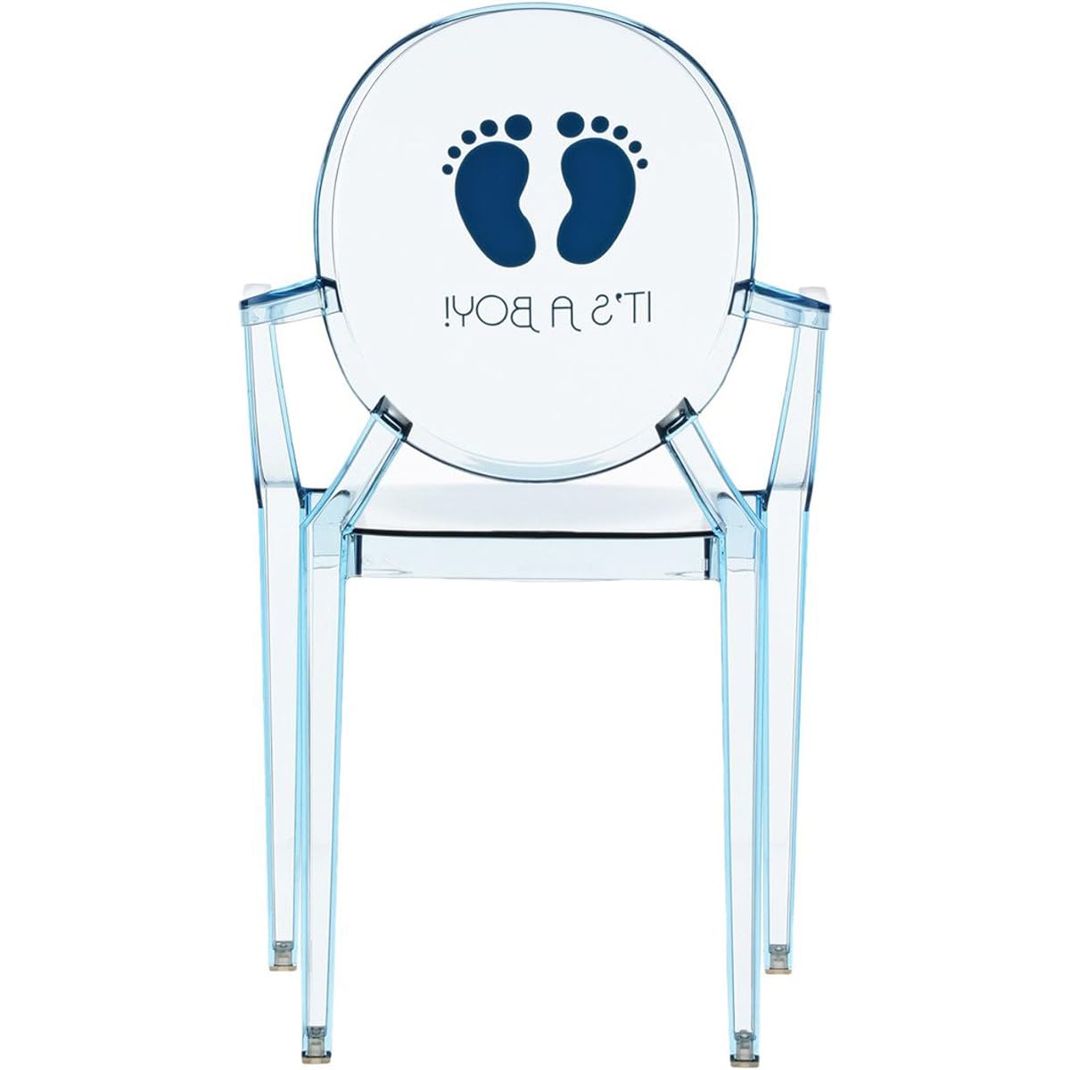 Kartell Kids' Chair It's a Boy W40/D37/H63/SH32cm Lulu Ghost Kids SFCH-K2855-77 [Authentic product from domestic sole agent]