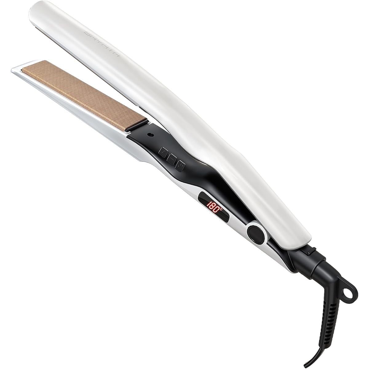 BAYATA Hair Iron, Silk Pro Iron [Does not instantly evaporate moisture, 120℃ - 230℃, negative ions, overseas compatible] Straight Curl 2WAY 27mm 14-step temperature adjustment Straightener LCD temperature display 360 degree rotating cord Automatic power