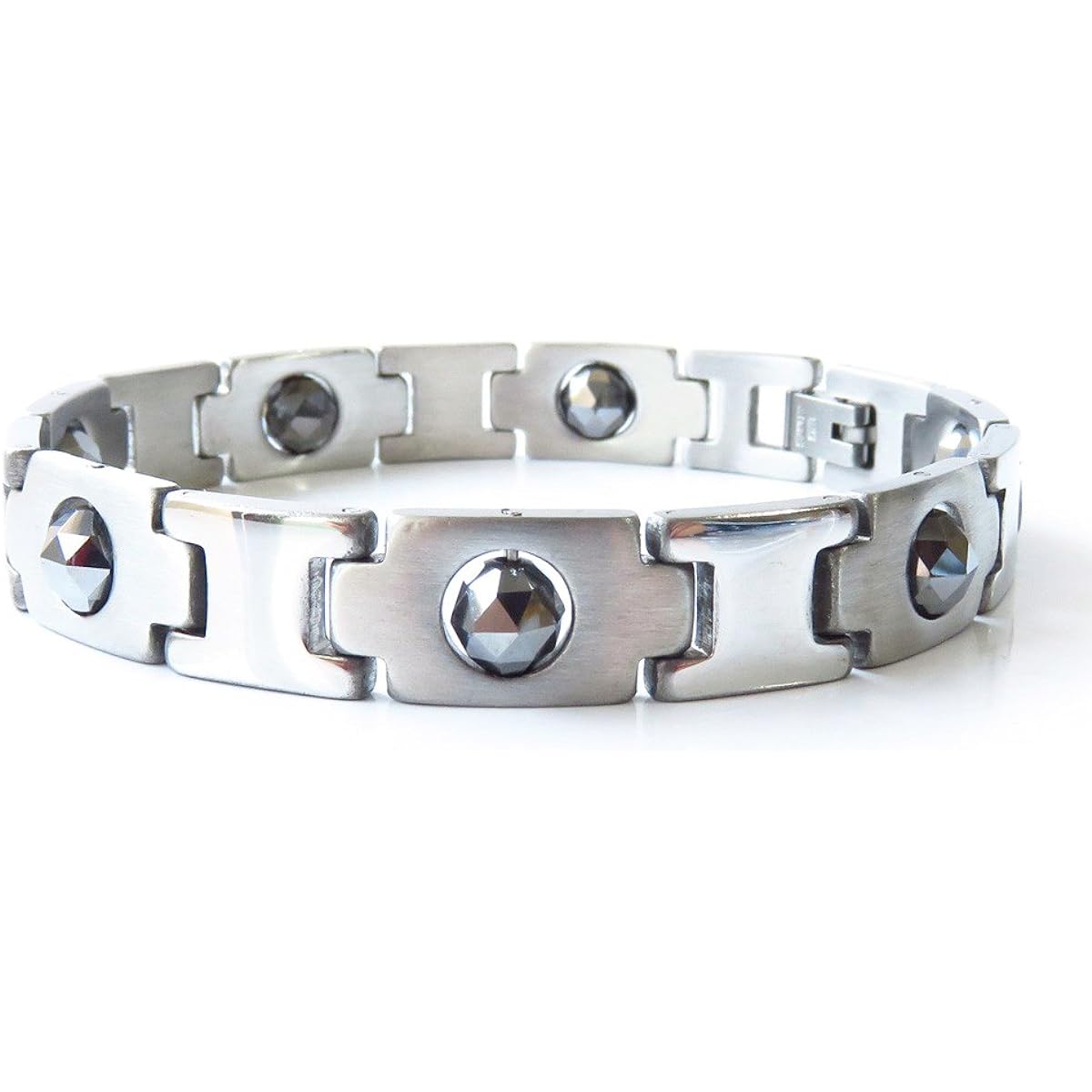 [GOLD STONE] Terahertz Ore Bangle Titanium Stainless Steel Total Length 190mm