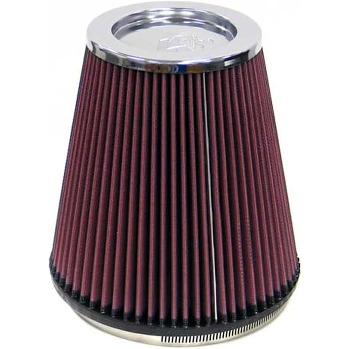K & N Universal Clamp On Air Filter: High performance, premium, washing, replacement filter: Flange diameter: 6 inches, 8 inches, flange length: 0.625 inch, shape: Round tapard, RF-1044.