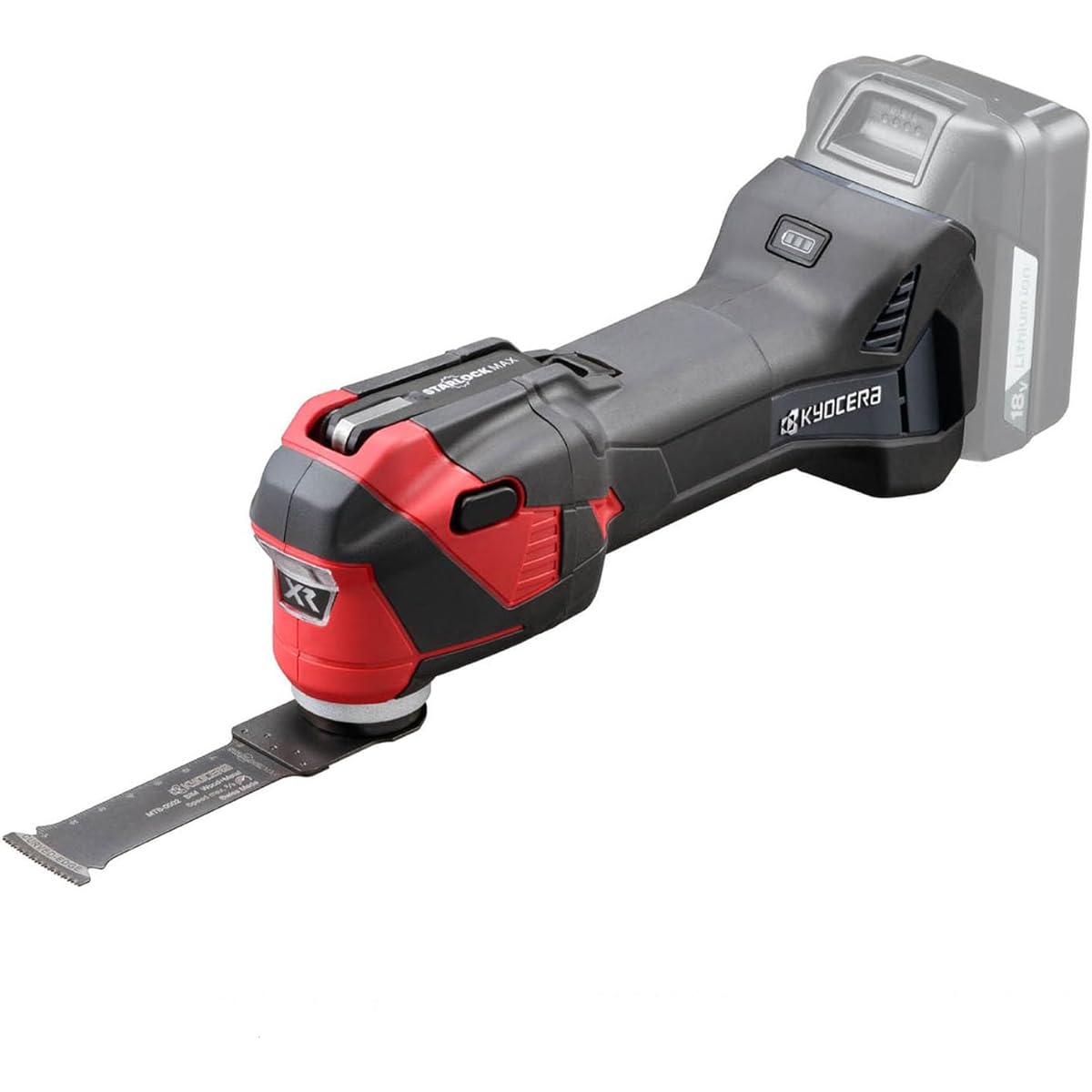 Kyocera Old Ryobi Professional Rechargeable Multi-Tool Main Unit Only DMT11XR 617600B Black [By replacing the tip tool, you can handle various parts and various tasks with one tool] STARLOCK system One-touch blade replacement Lithium-ion 18V Thin grip 53