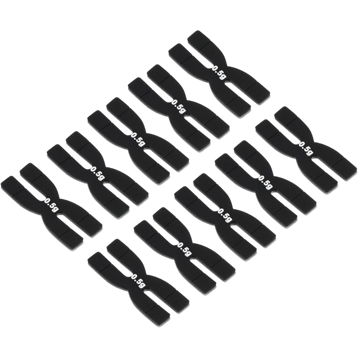 PATIKIL 0.5g Racket Weight Balance Strip 10 Pieces Silicone Badminton Racket Weighted Tape Black