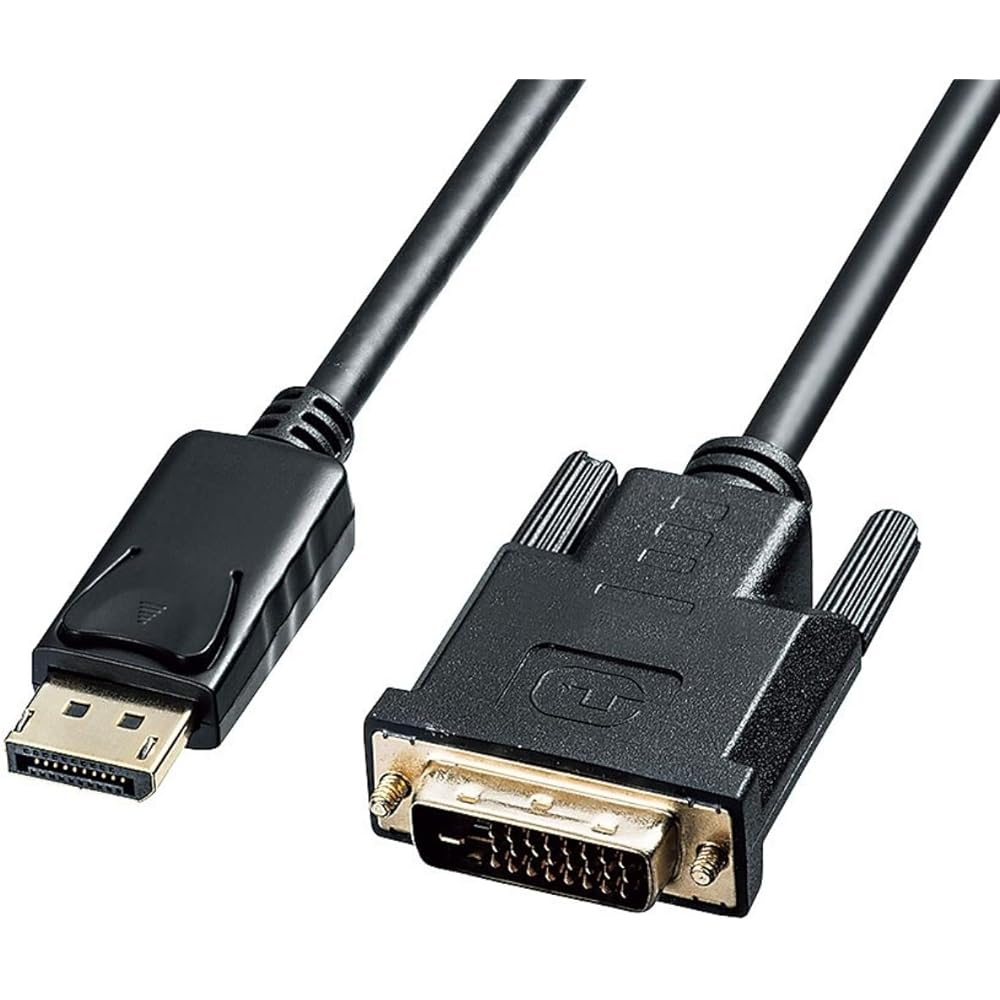 Sanwa Supply DisplayPort to DVI Conversion Cable (DisplayPort Male to DVI Male) 2m Black KC-DPDVA20