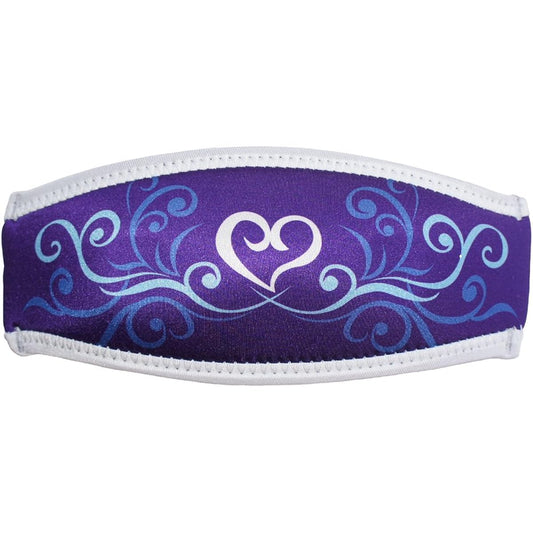 SeaCanary Snorkeling Diving Mask Strap Cover Tribal Heart Blue