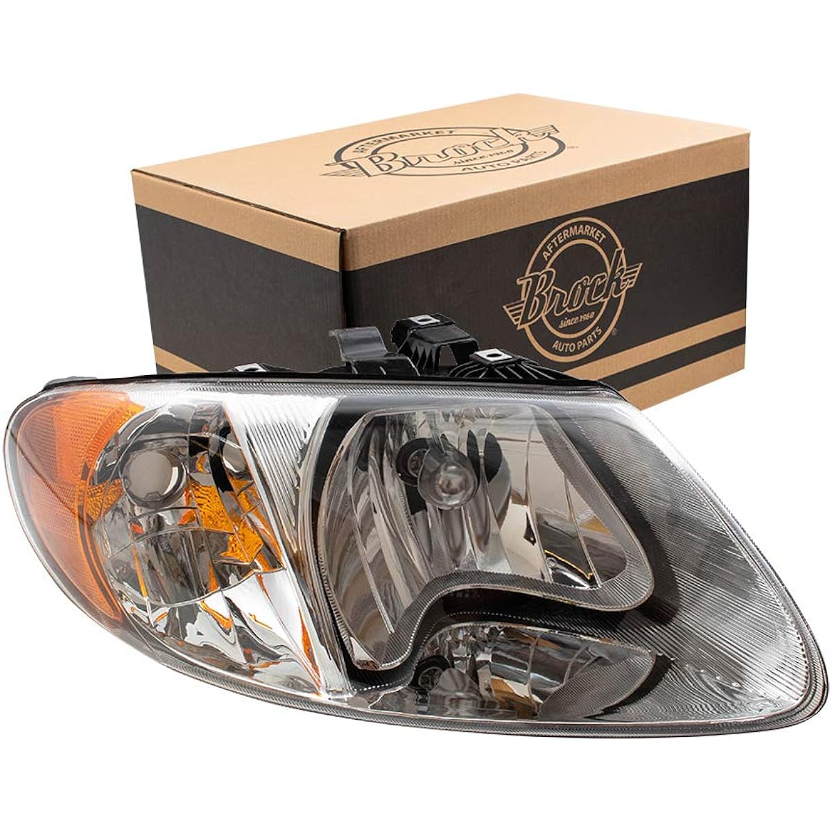 BROCK replacement passenger seat halogen headlight 2001-2007 Caravan town & country bun 113 inch wheel base 4857700AC