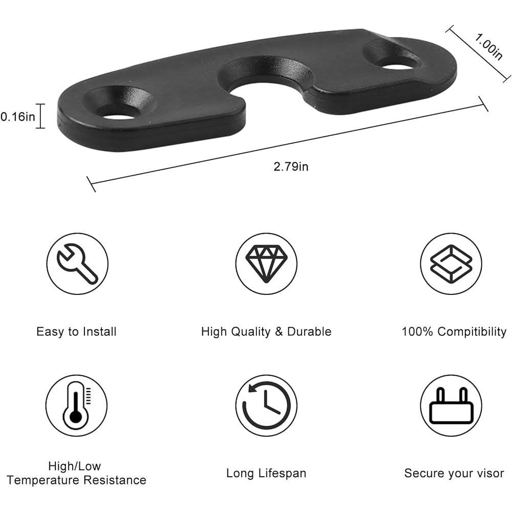 KAISHENGYUAN Sun Visor Repair Kit High Durable Sun Vizer Clip JEEP WRANGLER JK 2018 / WRANGLER 2018-2022 / GLADIATOR 2020-2022 (2 packs)