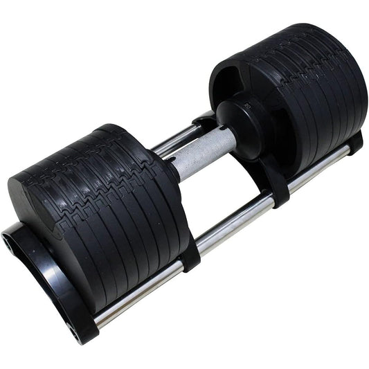 VeroMan Dumbbell Adjustable Power Dumbbell Muscle Training Home Training Exercise Weight Visualization Easy Adjustment Unisex 4kg increments (32kg, Black)
