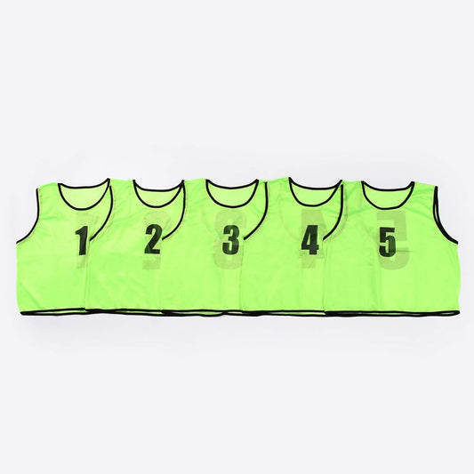 Bibs No. 1 to 5, 5-piece set, 6 colors and sizes to choose from, Mesh for adults, juniors, unisex, bib, practice match, soccer, basketball, futsal, brand ease