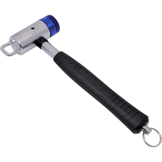 KAKUI Silent Scaffolding Hammer with Safety Ring (Carabiner Tool Holder One-Touch Detachable Type) Hammer Head Φ38mm P-38 Silver, Black, Blue