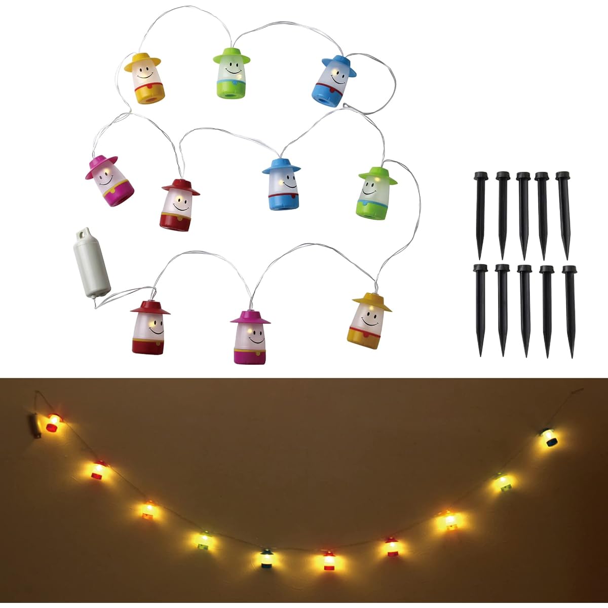 SPICE OF LIFE 2WAY Smile LED Garland Waterproof Type Mixed 10 Lights with Pick Length Approx. 270cm PEVS2200MX