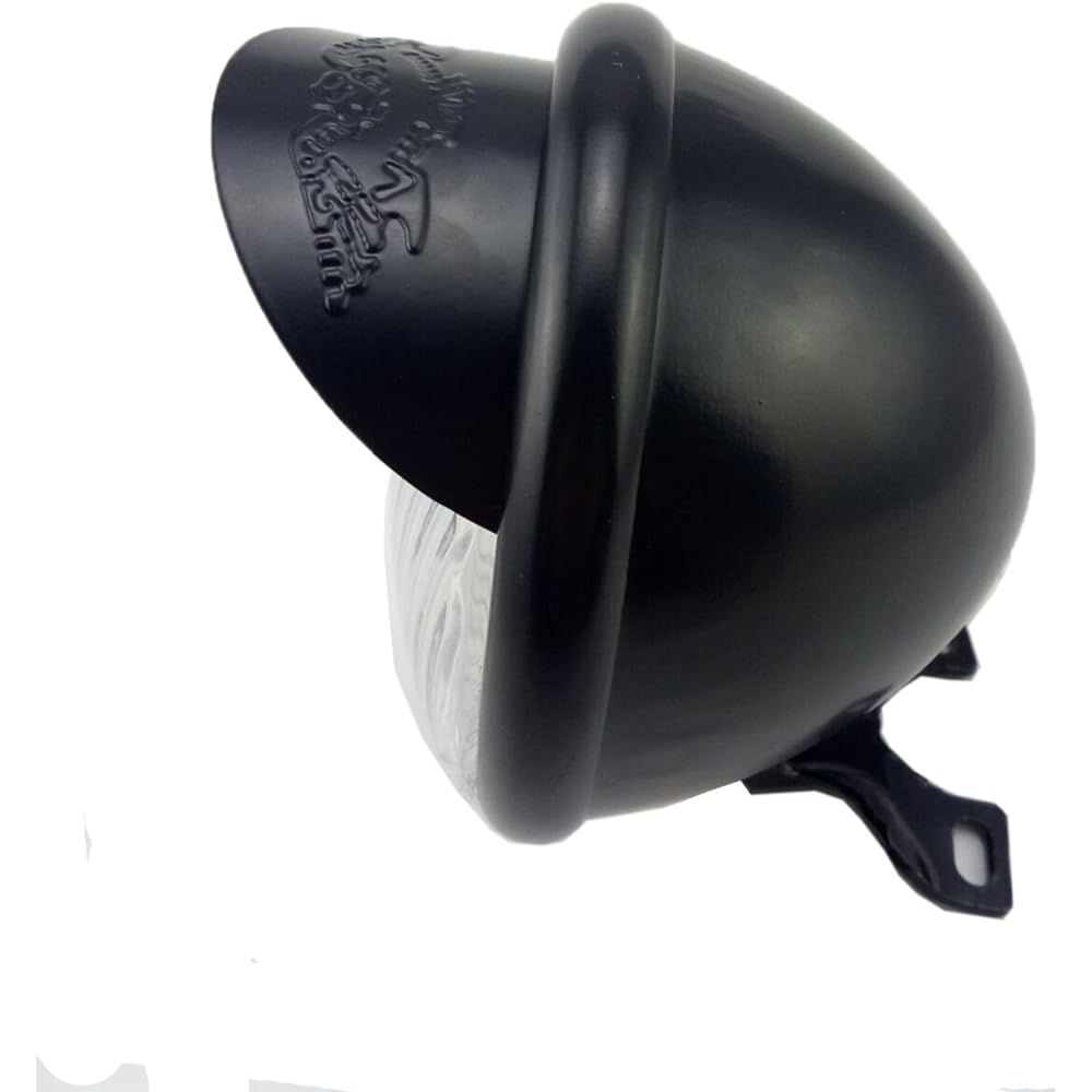 TASWK 5.5 inch Custom Black Head Lamp for Cruiser Cruiser Chopper Cafe Leava Bar
