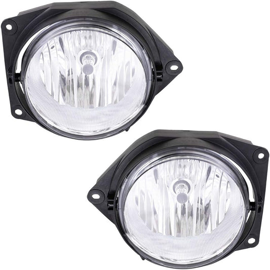 BROCK replacement driver and passenger seat set fog lamp 2006-2010 H3 2009-2010 H3T Pickup truck 15807157 15807158