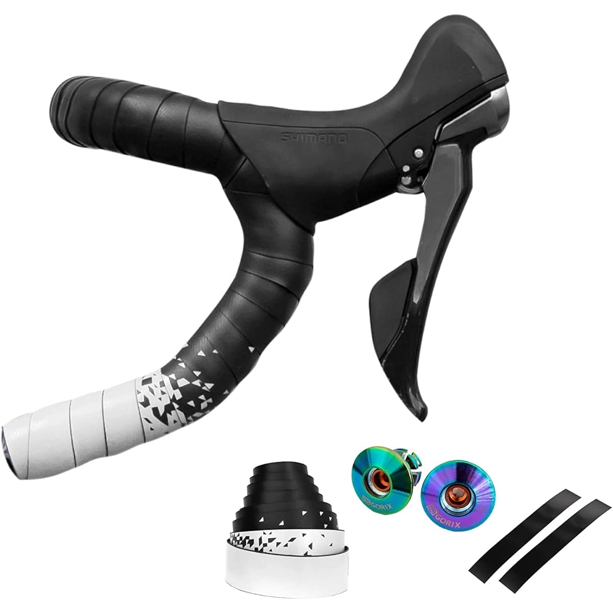 GORIX Bar Tape Road Bike (GX-097BD) Bicycle Tape, Stylish, 2 Colors (White)