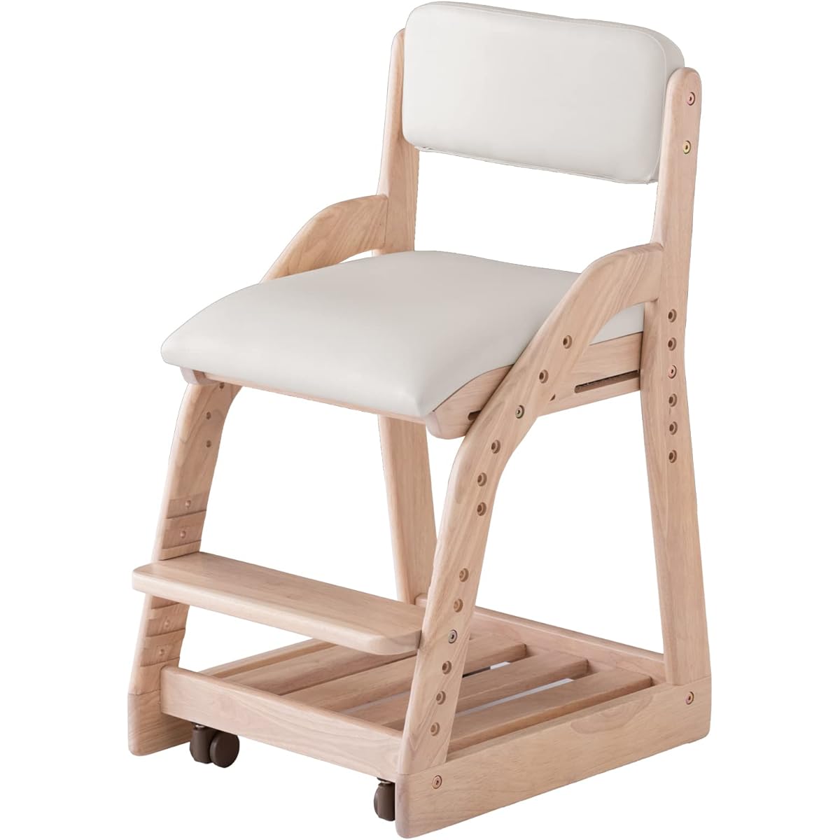 Tansu no Gen Study Chair, Height Adjustable to Grow, Comes with Footrest, Wooden Chair, Backpack Holder, Cushion Included, Study Chair 49600838 (87700)
