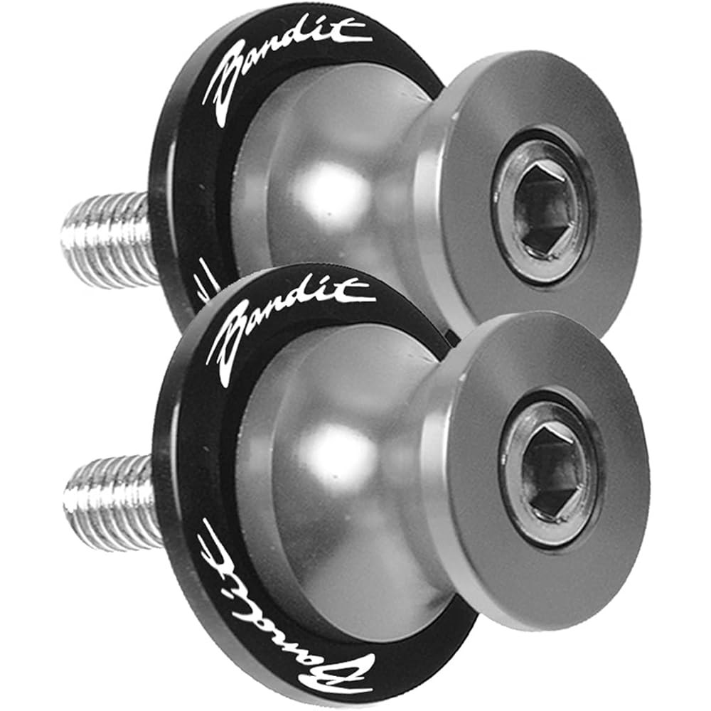 Motorcycle Swing Arm Spool Slider Motorcycle 8MM Stand Swing Arm Spool Slider Stand Screw Suzuki Bandit 1250 1200 250 400 600 600S 650 GSF650 (Color : Gray)